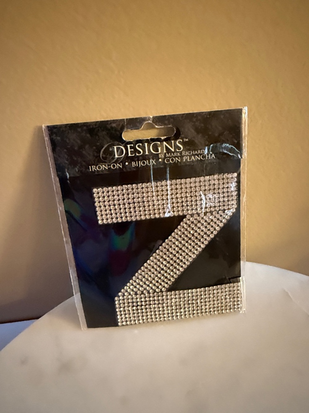 Mark Richard’s DESIGNS Iron-On Rhinestone 'Z' Patch - Silver